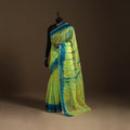 Yellow - kota doria silk tie-dye shibori saree 09