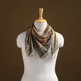 Pedana Hand Block Print Natural Dyed Cotton Kalamkari Scarf 96