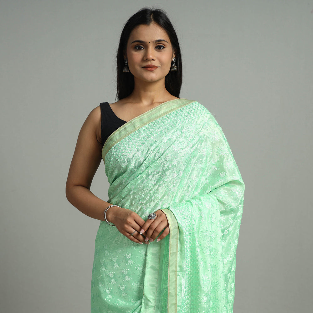 Phulkari Embroidery Saree