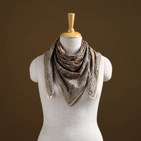 Pedana Hand Block Print Natural Dyed Cotton Kalamkari Scarf 97