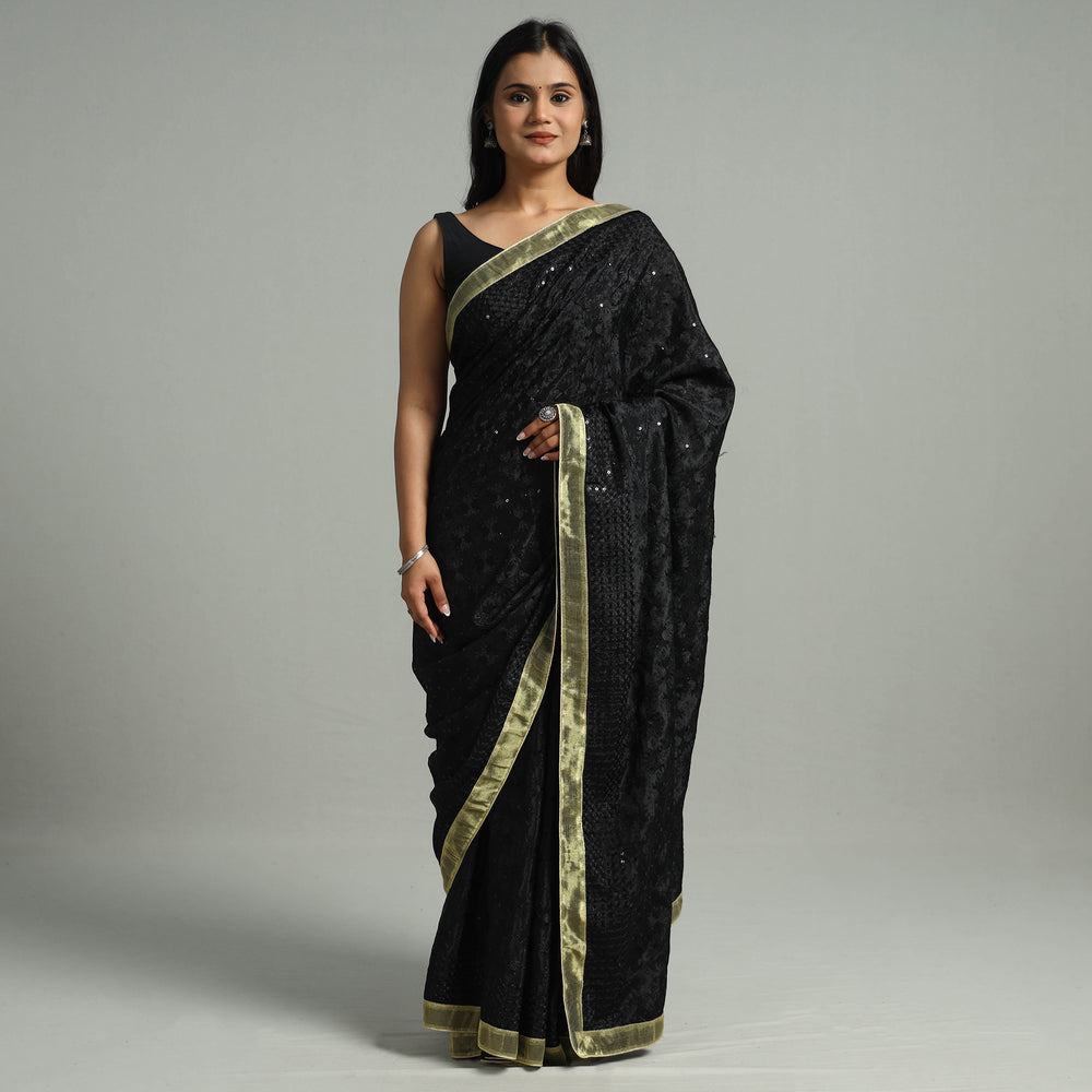 Phulkari Embroidery Saree