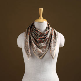 Pedana Hand Block Print Natural Dyed Cotton Kalamkari Scarf 103