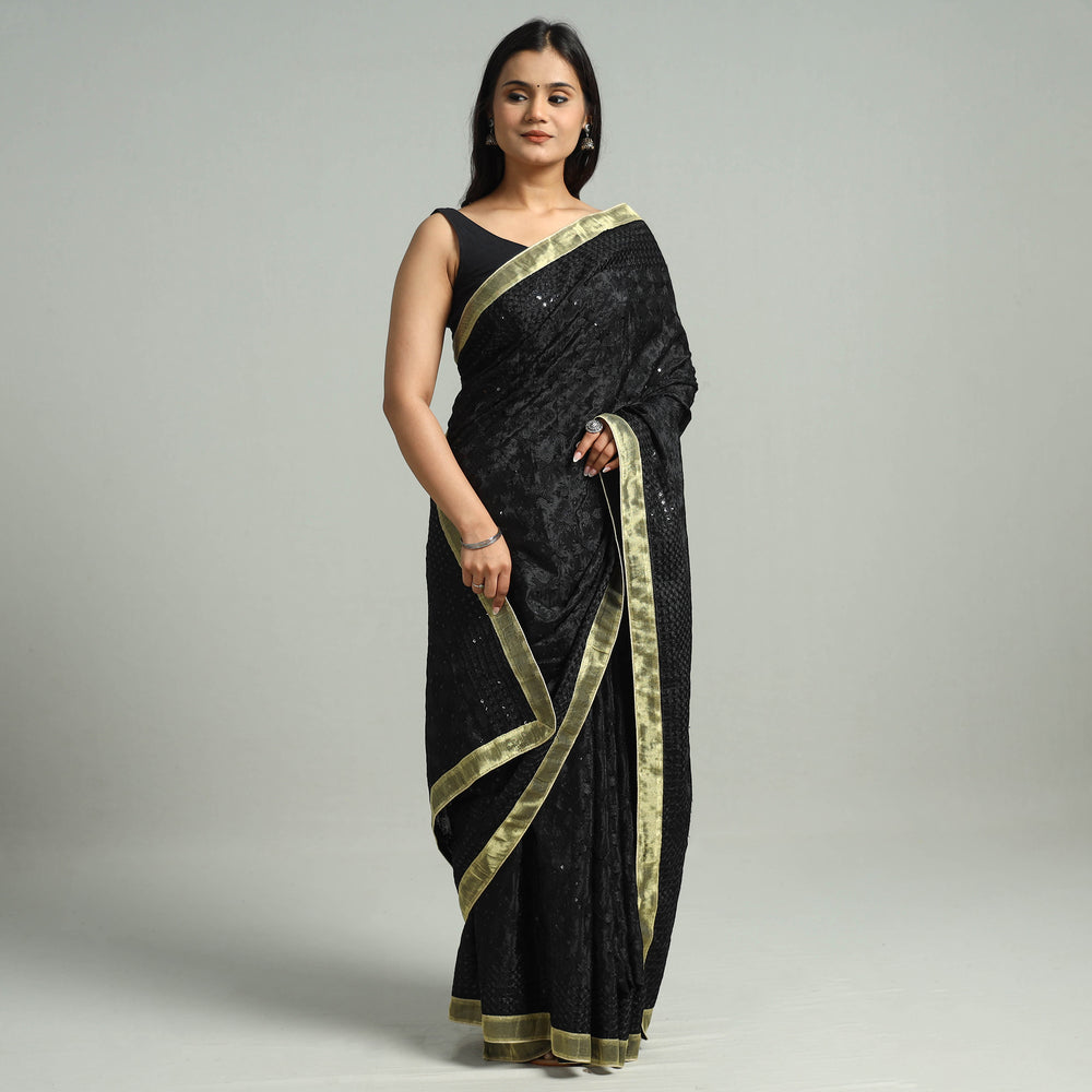 Phulkari Embroidery Saree