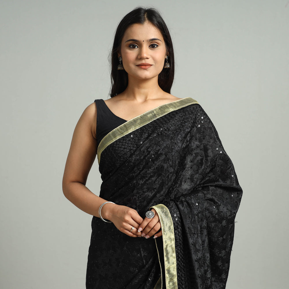 Phulkari Embroidery Saree