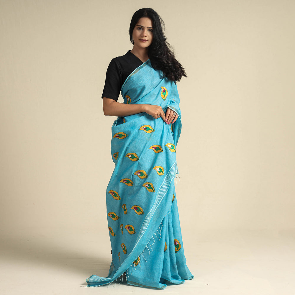 Kantha Embroidery Saree