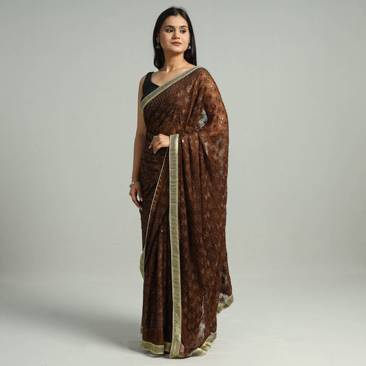 Phulkari Embroidery Saree