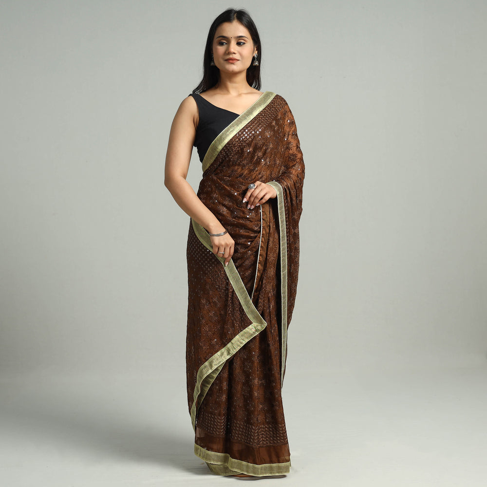 Phulkari Embroidery Saree