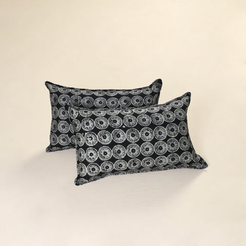 Batik Print Cotton Pillow Covers (Set of 2) 01