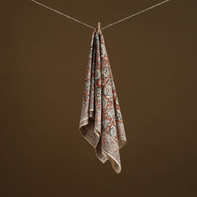 Pedana Hand Block Print Natural Dyed Cotton Kalamkari Scarf 103