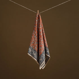 Pedana Hand Block Print Natural Dyed Cotton Kalamkari Scarf 102