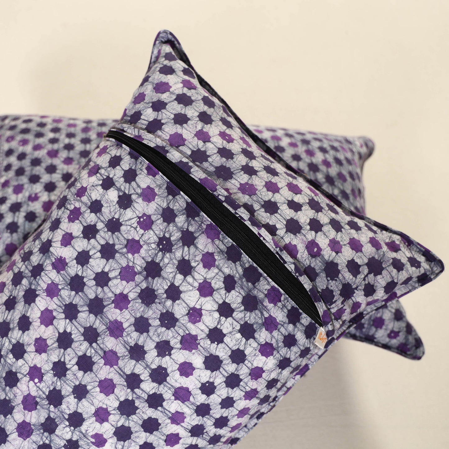 Batik Print Cotton Pillow Covers (Set of 2) 02
