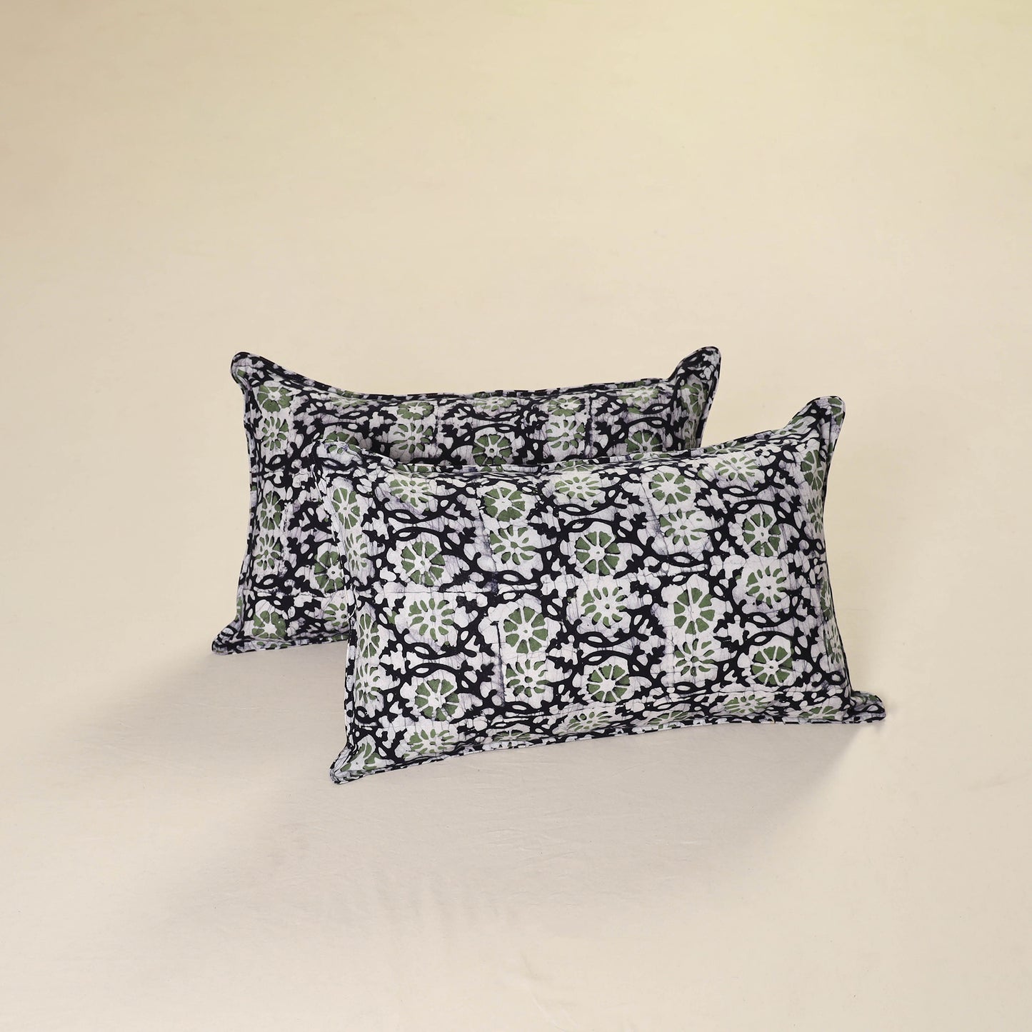 Batik Print Cotton Pillow Covers (Set of 2) 05