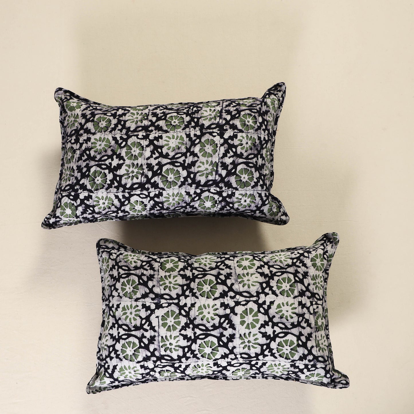 Batik Print Cotton Pillow Covers (Set of 2) 05