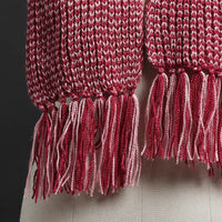 Pink - Kumaun Hand Knitted Woolen Muffler 66