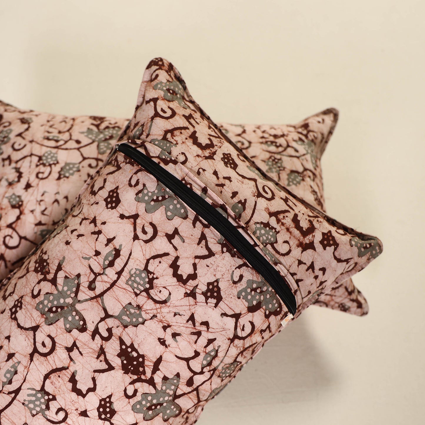 Batik Print Cotton Pillow Covers (Set of 2) 06
