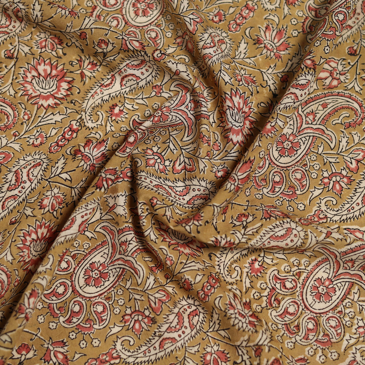Pedana Hand Block Print Natural Dyed Cotton Kalamkari Scarf 96