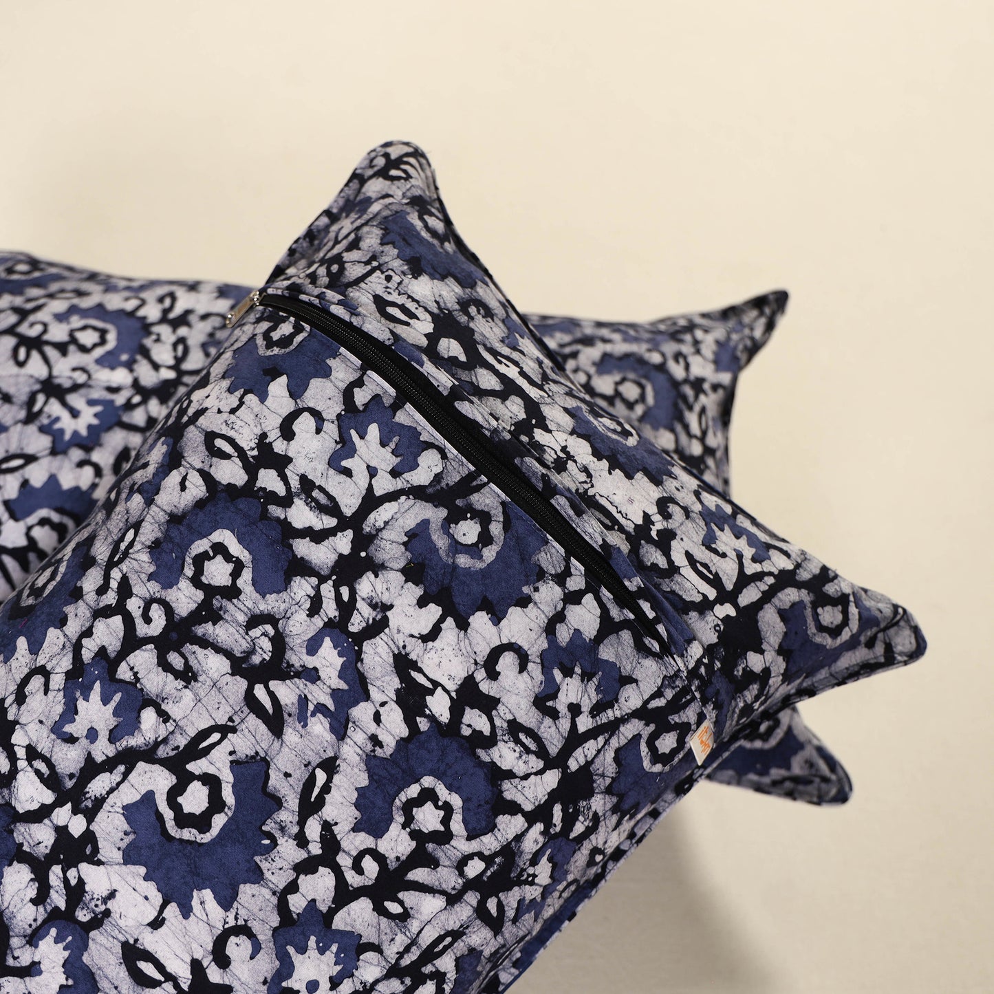 Batik Print Cotton Pillow Covers (Set of 2) 07