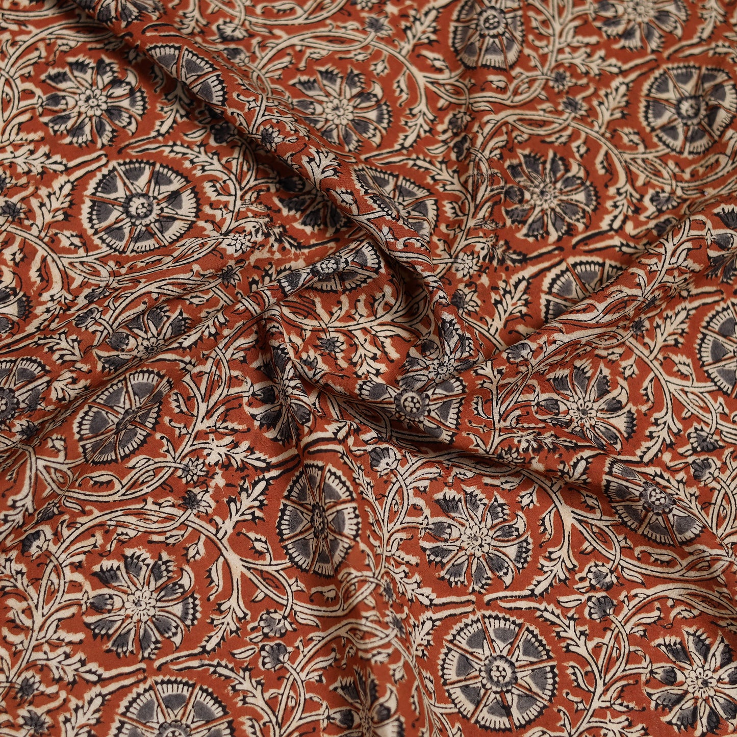 Pedana Hand Block Print Natural Dyed Cotton Kalamkari Scarf 95