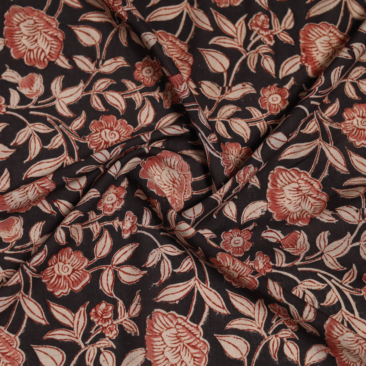 Pedana Hand Block Print Natural Dyed Cotton Kalamkari Scarf 94