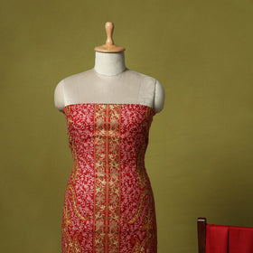 3pc Heavy Chain Stitch Embroidered Merino Wool Unstitched Dress Material 30