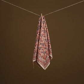Pedana Hand Block Print Natural Dyed Cotton Kalamkari Scarf 92