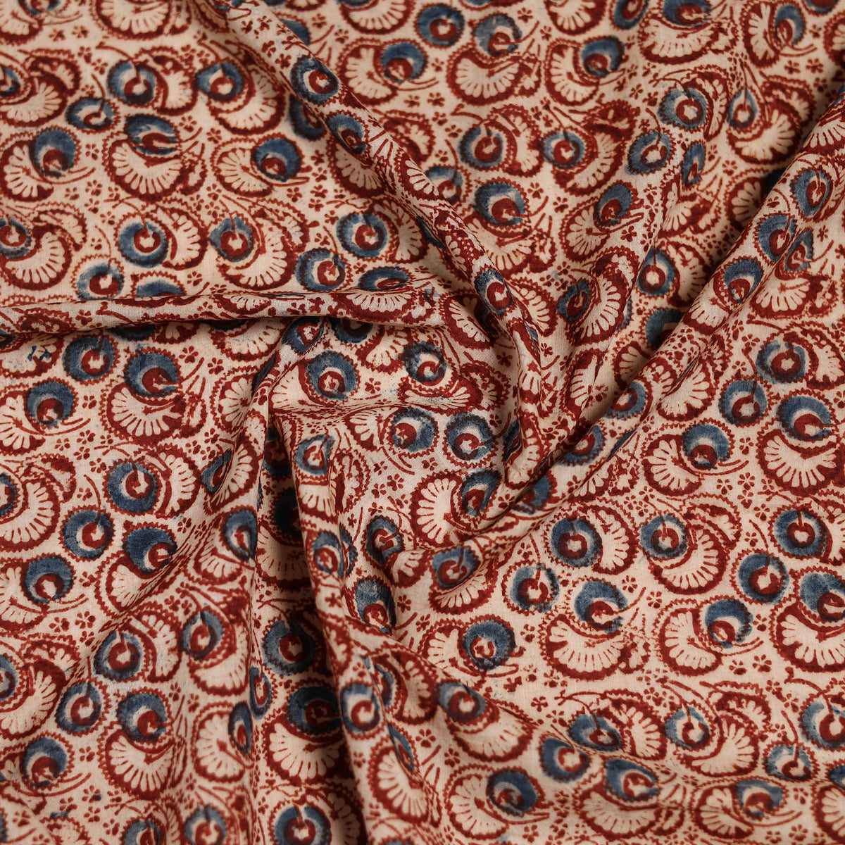 Pedana Hand Block Print Natural Dyed Cotton Kalamkari Scarf 92