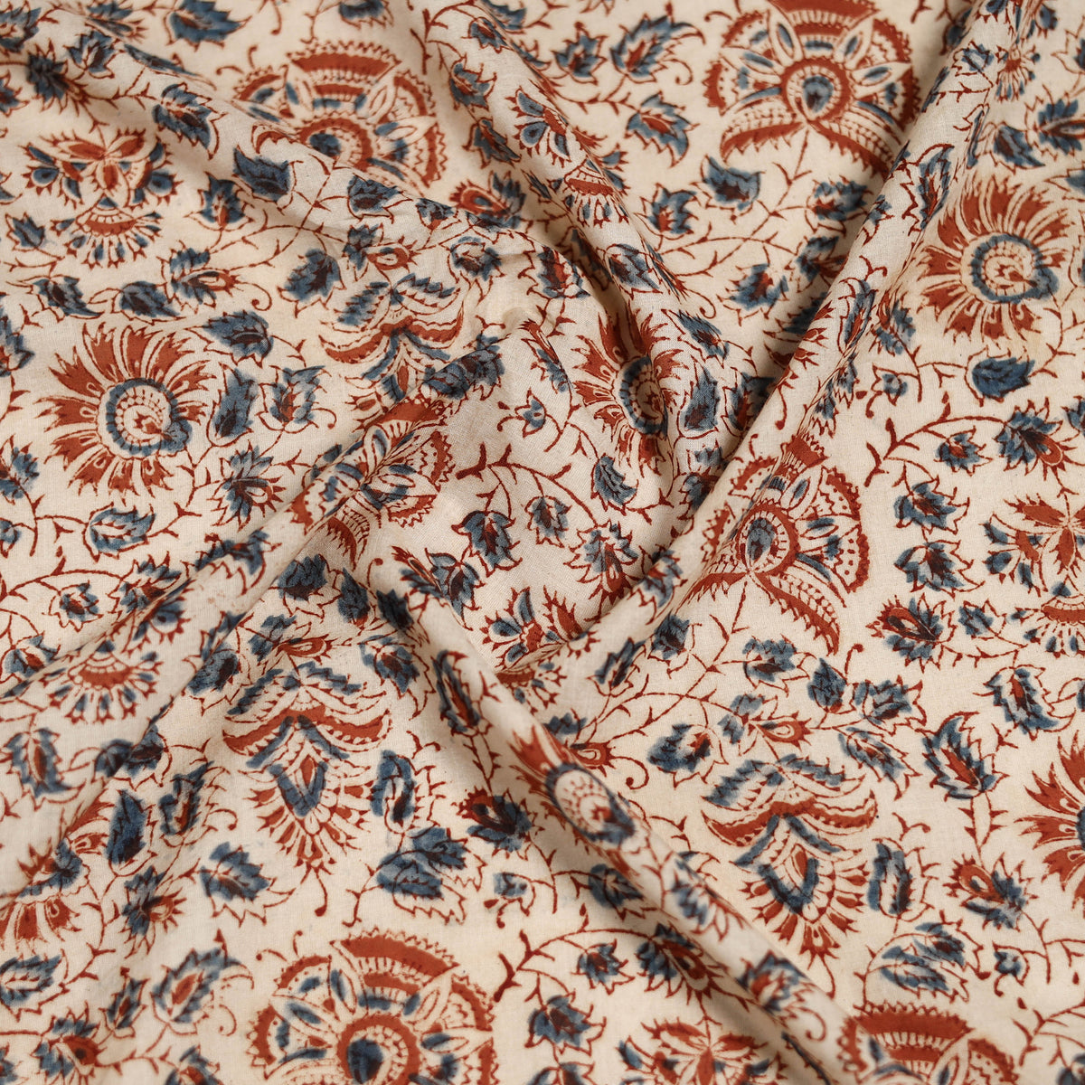 Pedana Hand Block Print Natural Dyed Cotton Kalamkari Scarf 91