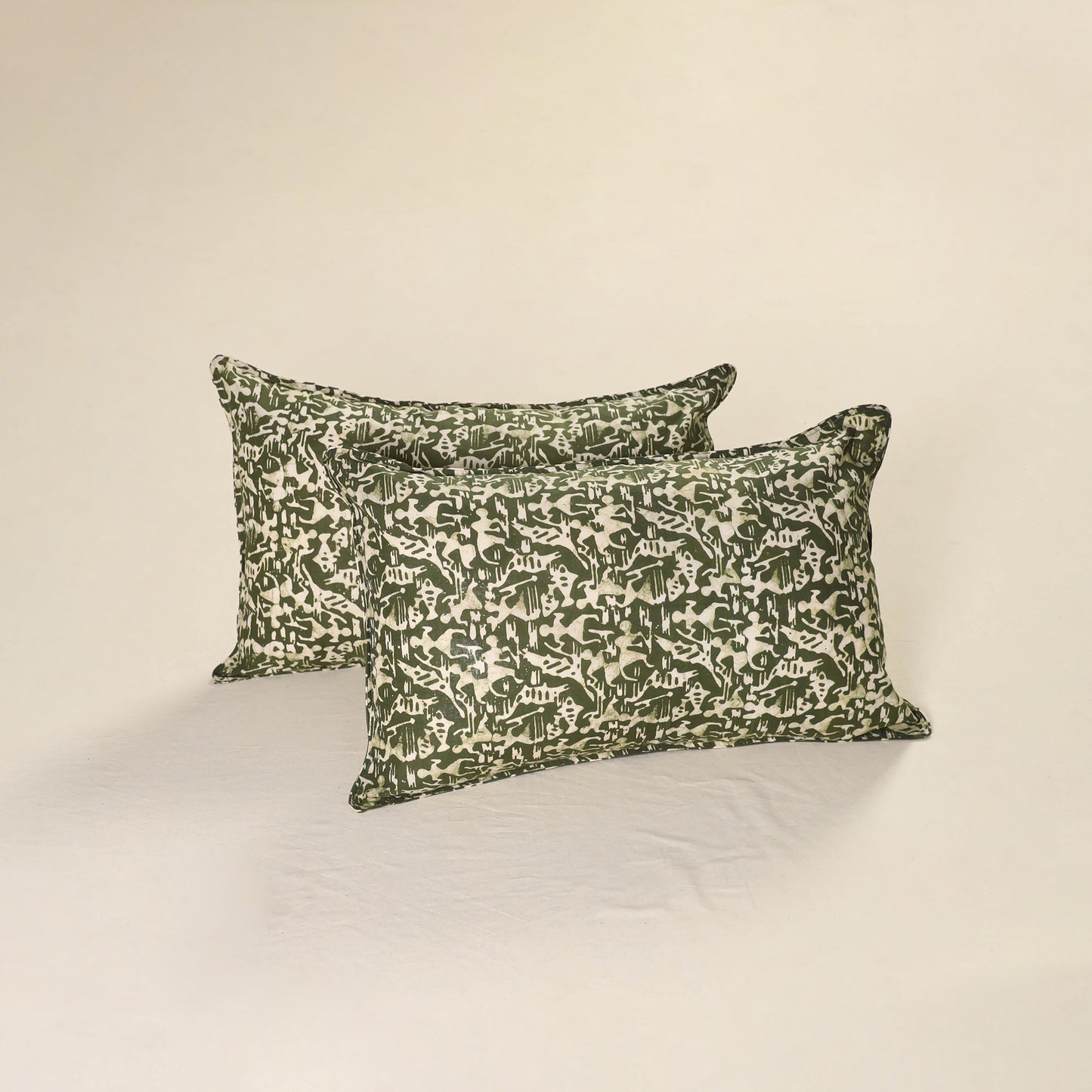 Batik Print Cotton Pillow Covers (Set of 2) 10