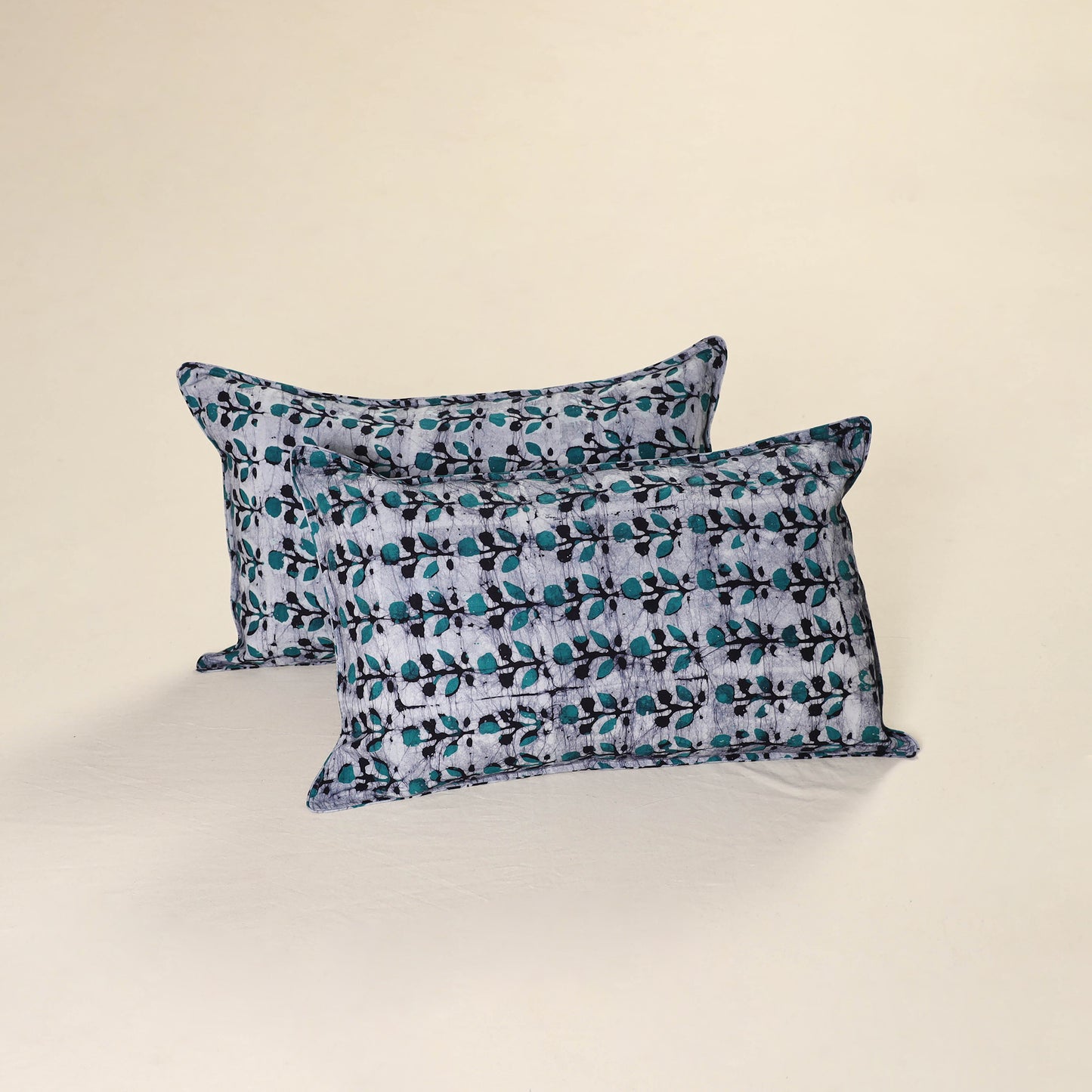 Batik Print Cotton Pillow Covers (Set of 2) 12