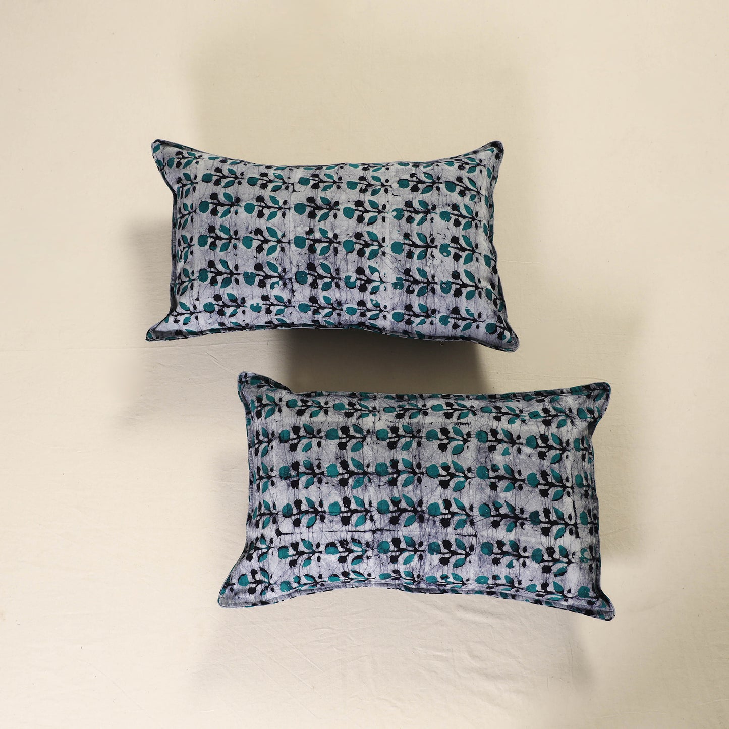 Batik Print Cotton Pillow Covers (Set of 2) 12