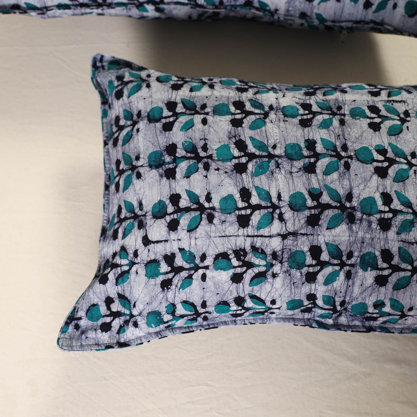 Batik Print Cotton Pillow Covers (Set of 2) 12