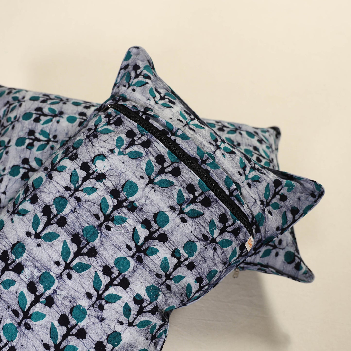 Batik Print Cotton Pillow Covers (Set of 2) 12
