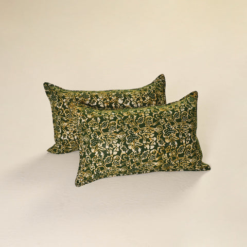 Batik Print Cotton Pillow Covers (Set of 2) 13