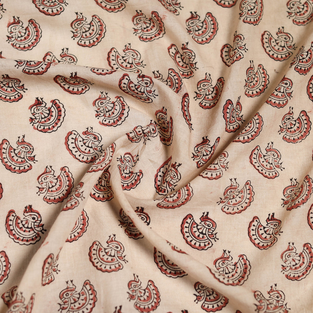 Pedana Hand Block Print Natural Dyed Cotton Kalamkari Scarf 85