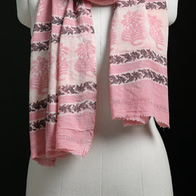 Pure Merino Wool Hand Block Akola Print Stole 02