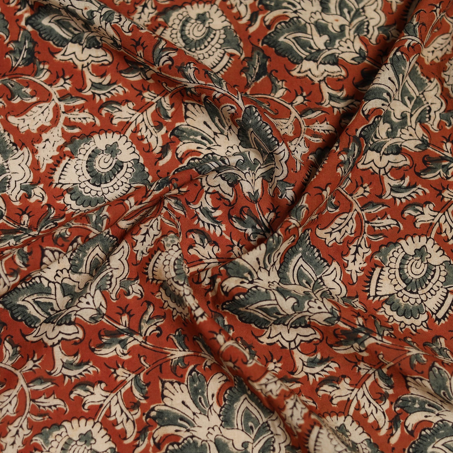 Pedana Hand Block Print Natural Dyed Cotton Kalamkari Scarf 84