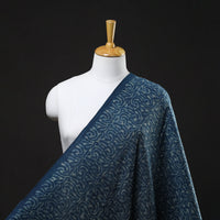 Blue - Pure Wool Handloom Akola Print Fabric 10