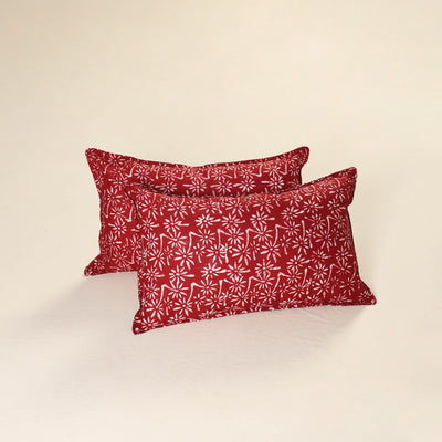 Batik Print Cotton Pillow Covers (Set of 2) 14