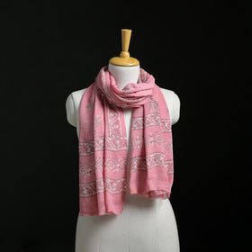 Pure merino wool hand block akola print stole
