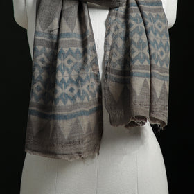 Pure Merino Wool Hand Block Akola Print Stole 09
