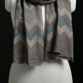 Pure Merino Wool Hand Block Akola Print Stole 11