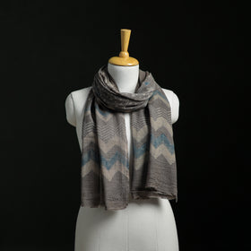 Pure Merino Wool Hand Block Akola Print Stole 11