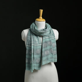 Pure Merino Wool Hand Block Akola Print Stole 12