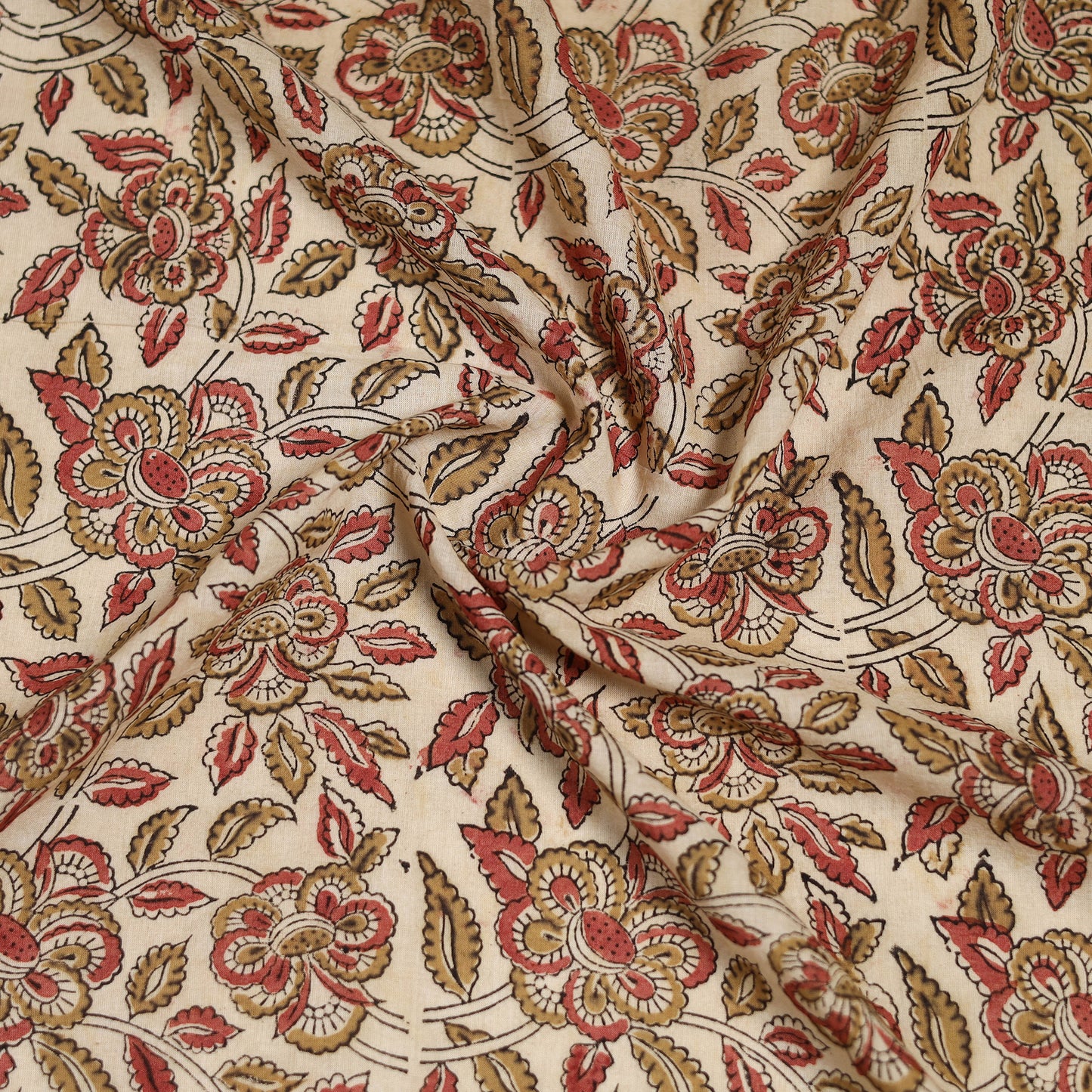 Pedana Hand Block Print Natural Dyed Cotton Kalamkari Scarf 82