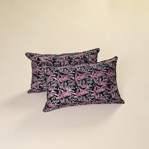 Batik Print Cotton Pillow Covers (Set of 2) 15