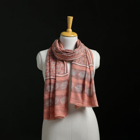 Pure Merino Wool Hand Block Akola Print Stole 15