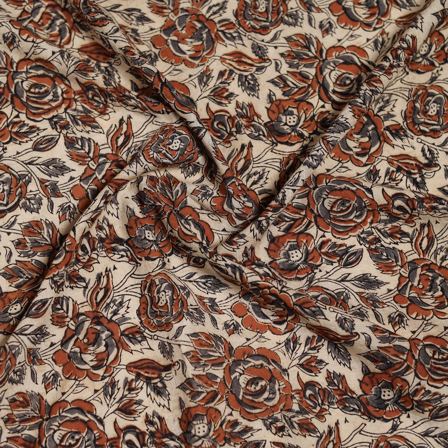 Pedana Hand Block Print Natural Dyed Cotton Kalamkari Scarf 81