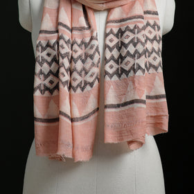 Pure Merino Wool Hand Block Akola Print Stole 16