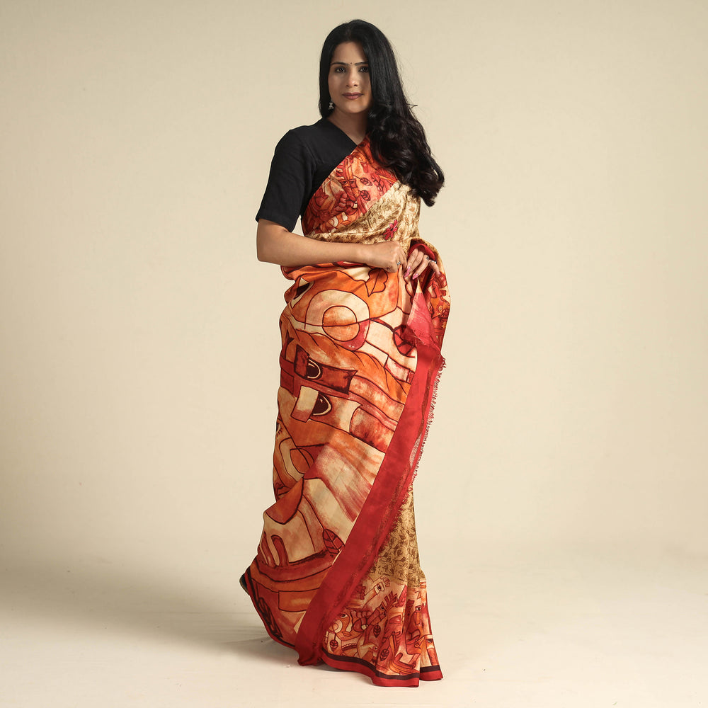 Kantha Embroidery Saree