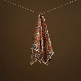 Pedana Hand Block Print Natural Dyed Cotton Kalamkari Scarf 78